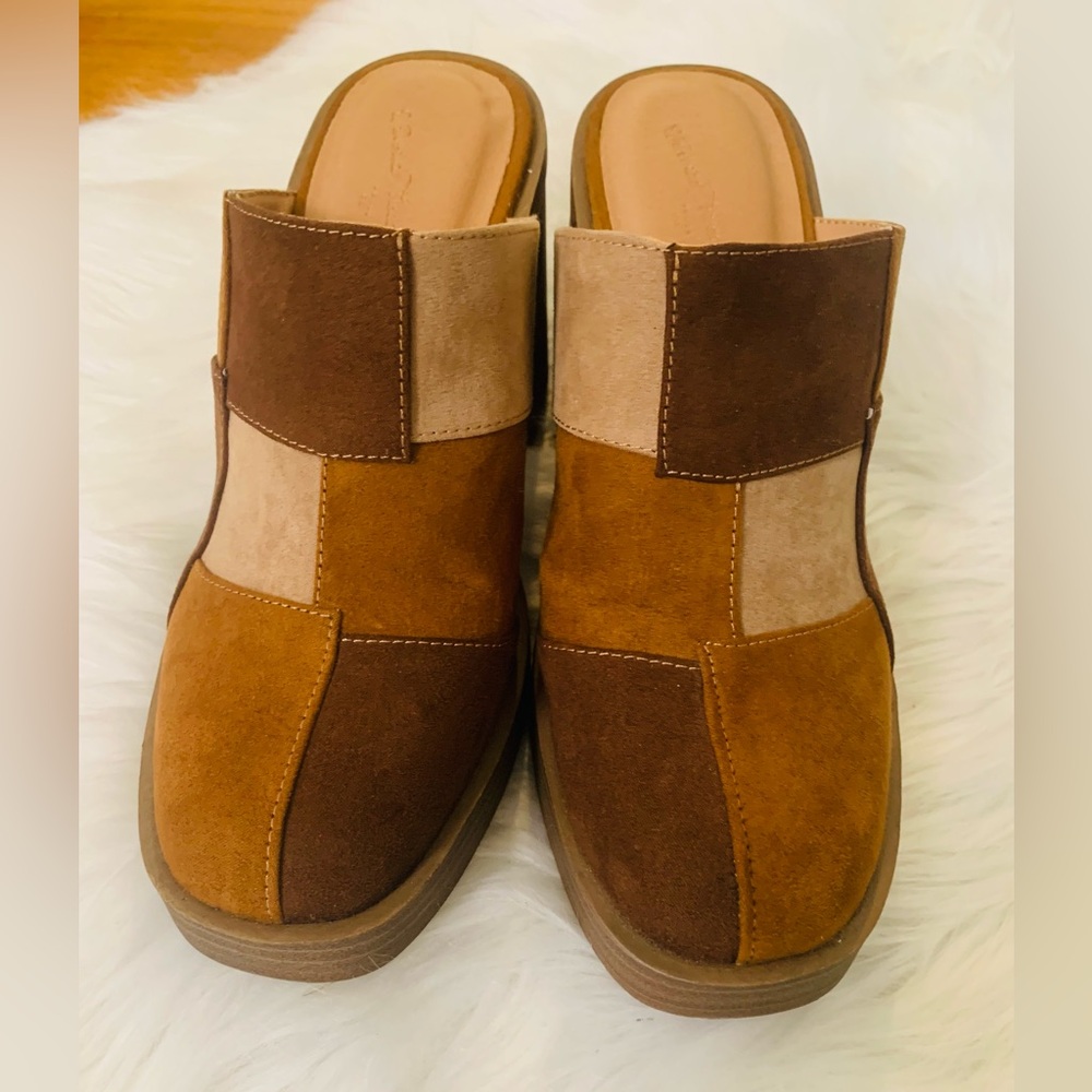 Universal Thread Tan and Brown Patchwork Platform… - image 2